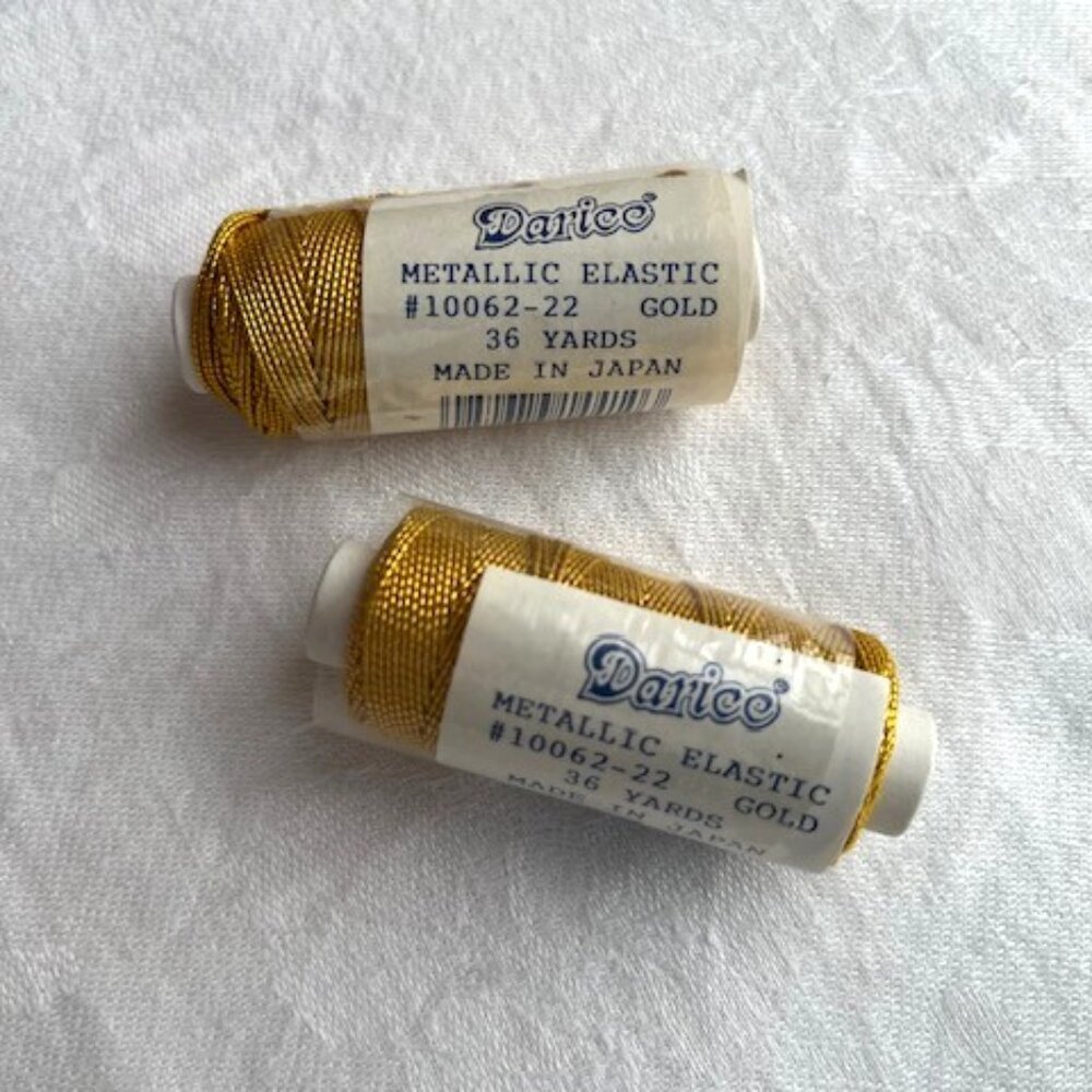 Darice Gold Metallic Elastic Cord Thread
